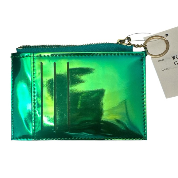 Vieta Green Metallic Card Holder NWT - Picture 2 of 3